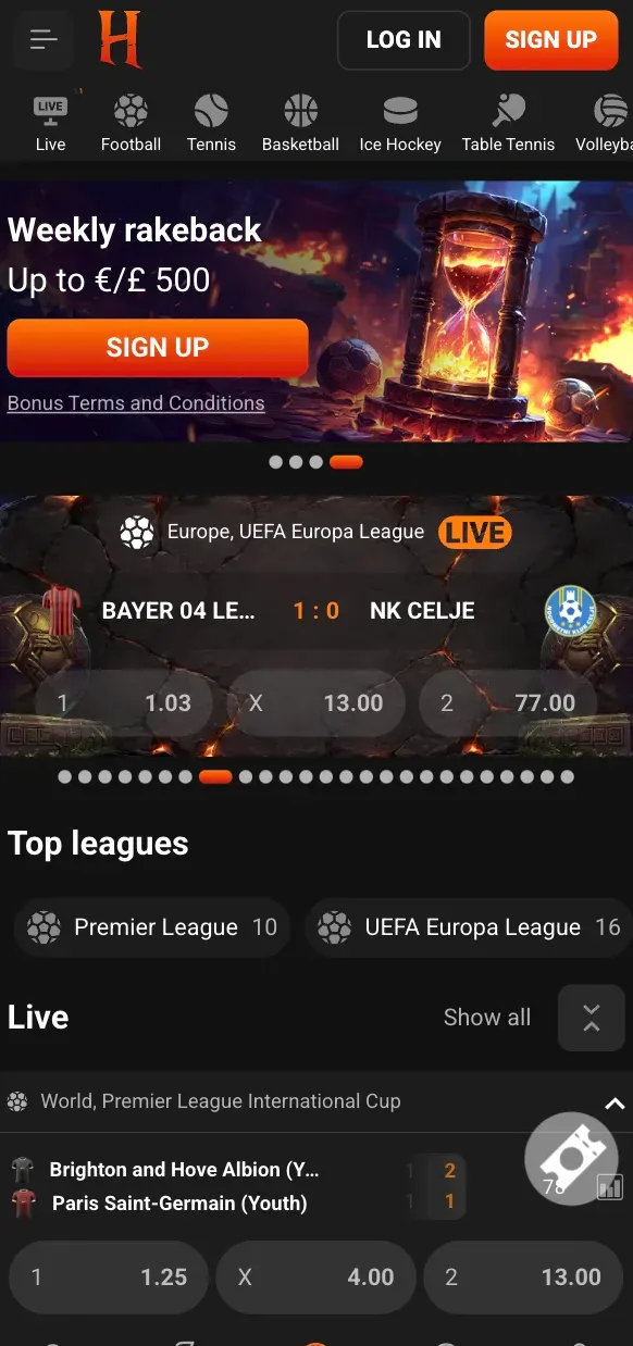 Hrajte na mobilním telefonu v Hadesbet casino